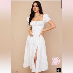 House Of BC Tallulah Floral Dress with Puff Sleeves